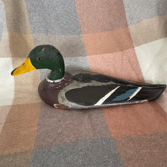 WOODEN DECOY MALLARD DUCK , VERY OLD - Picture 2 of 7